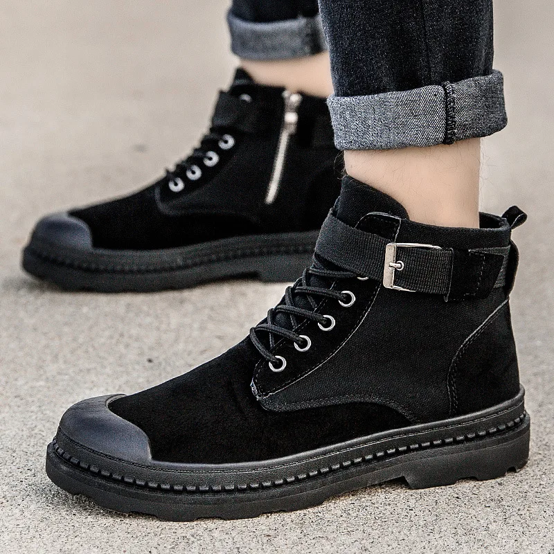 

2019 New Style Autumn & Winter Men's Hight-top Martin Boots Worker Boot Wolf Warriors MEN'S Shoes Trend England Retro MEN'S Casu