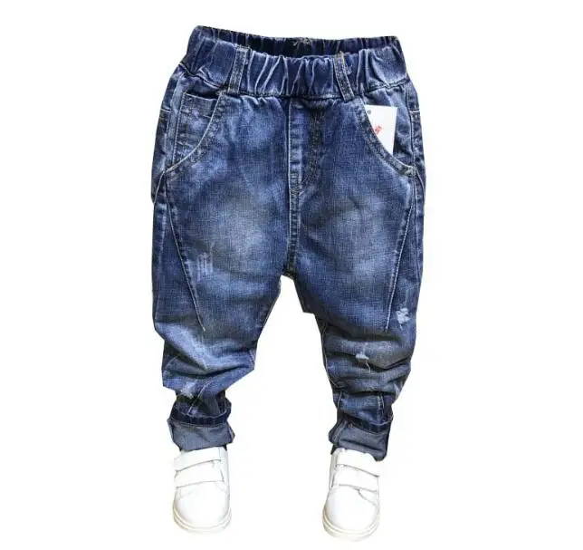 Модные джинсы для маленьких мальчиков, весна-осень, длинные джинсы, повседневные Детские хлопковые брюки, детская одежда