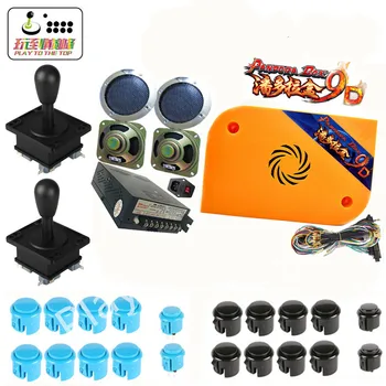 

NEW Pandora box 9D 2500 in 1 arcade version jamma game board HDMI VGA DIY arcade ktis with joystick black cap buttons speakers