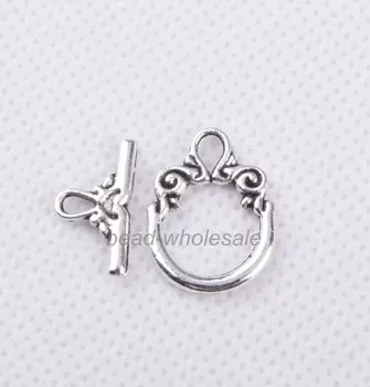 

Wholesale 30 Sets of Fashionable Personalized Tibetan Silver Switching Jewelry Buckle Accessories