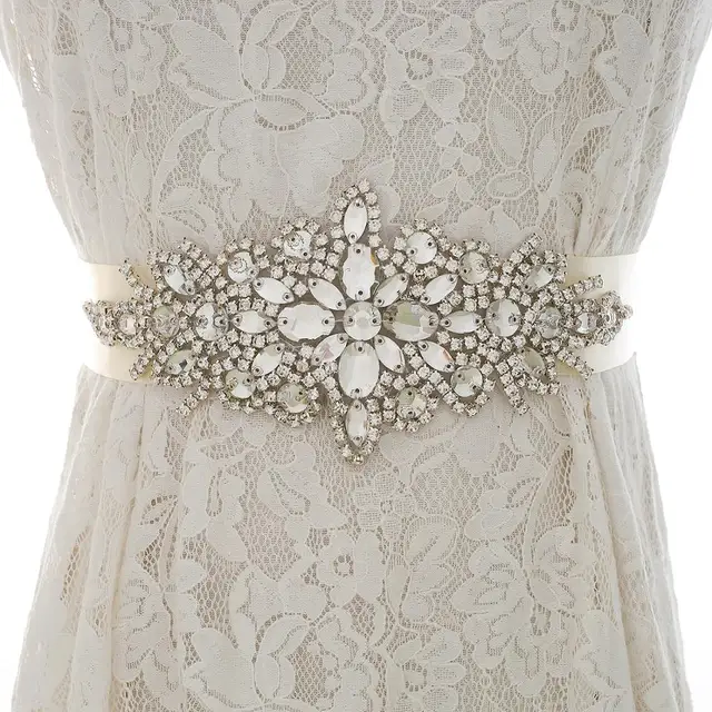 Beads Bridal Belt Sash Crystal Wedding Sash Rhinestones Wedding Belt Rose Gold For Women Evening Dresses J101 1