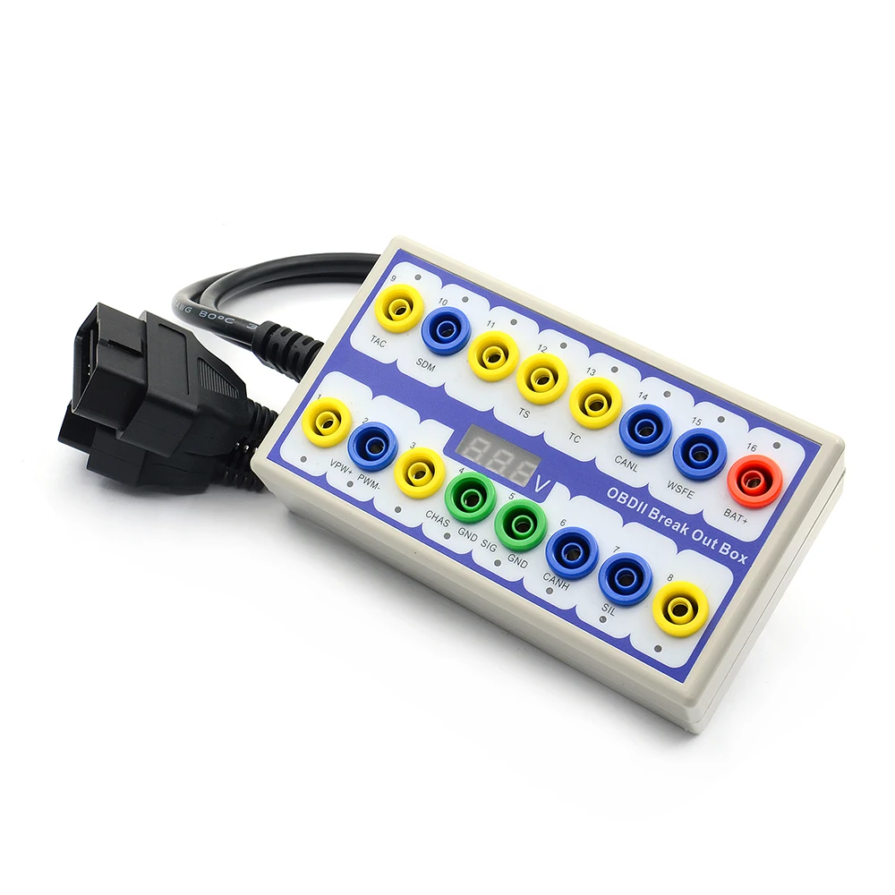 OBDII OBD2 Breakout Box Car OBD 2 Break Out Box Car Protocol Detector Auto Can Test Automotive Connector Car-detector car obd adapter