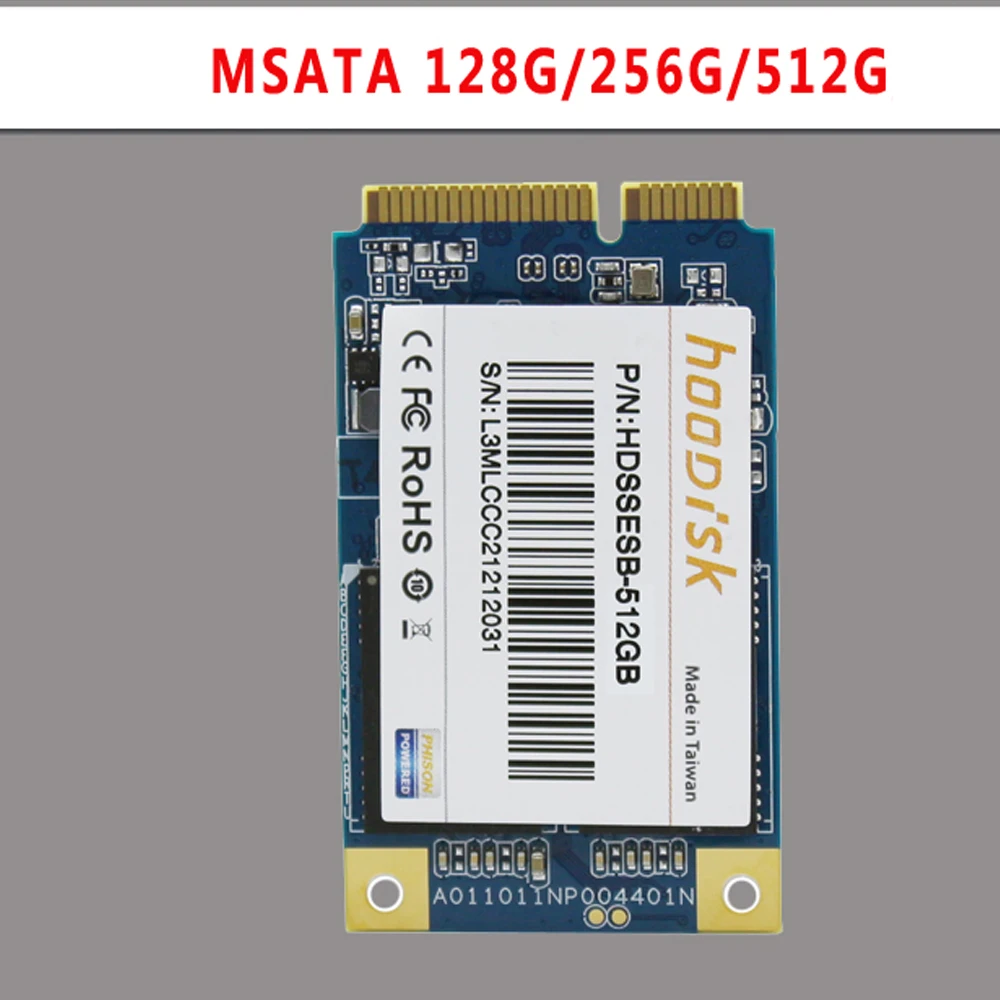 Industrial mSATA SSD SATA3 3D 32G/64G/128GB/256G /512GB Phison