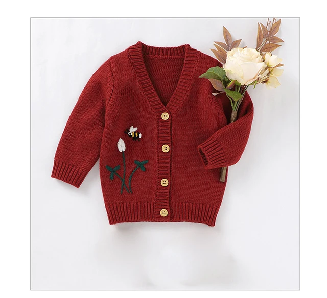 Wholesale Baby Sweater Baby Boy Girl Clothes Autumn Cherry