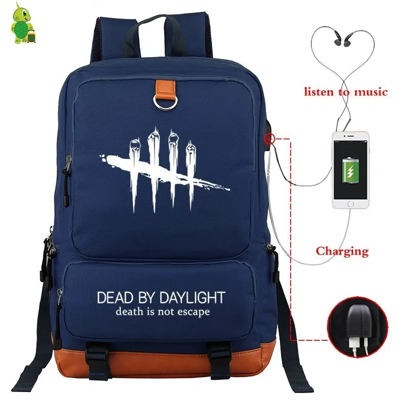 25 Dead By Daylight USB Charge Backpack Women Men Multifunction Laptop Backpack School Bags for Teenager Large Backpack Travel Bags - Цвет: 25