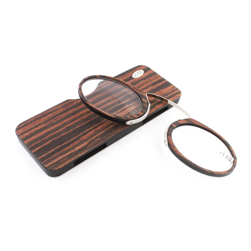 

Wooden clip nose presbyopic glasses with large quantity of three colors can be customized and supplied for cross-border exclusiv