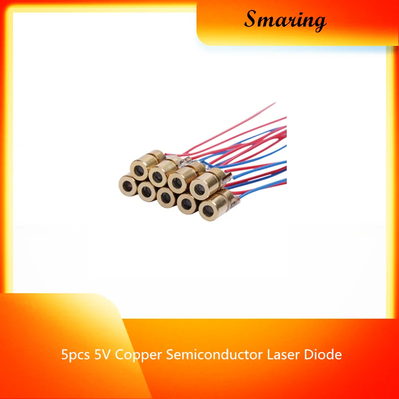 Smarian 1 stücke 5V Kupfer Semiconductor Laser Diode Laser Rohr Laser Dot 6 mm Durchmesser für arduino rpi rapsberry diy elektronische kit Smarian 1 stücke 5V Kupfer Semiconductor Laser Diode Laser Rohr Laser Dot 6 mm Durchmesser für arduino rpi rapsberry diy elektronische kit