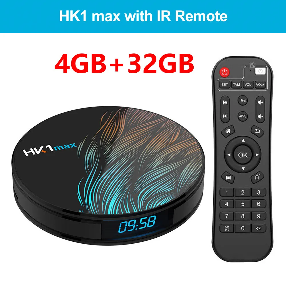 HK1 MAX Android 9,0 ТВ приставка Rockchip RK3318 4 Гб 128 Гб Поддержка 4K 2,4G и 5G Wifi Netflix телеприставка 2GB16GB PK H96 MAX - Цвет: 4GB 32GB