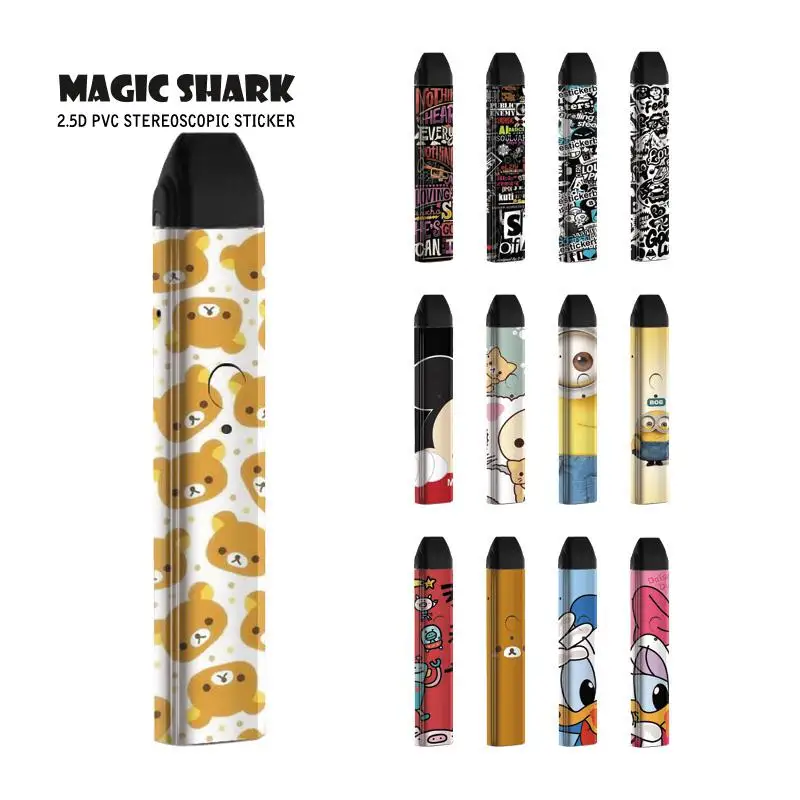 

Magic Shark Cute Bear Down Duck Mickey Minions Sticker Case Micro Cable Hang Strap for Uwell Caliburn Relx Small E Cigar