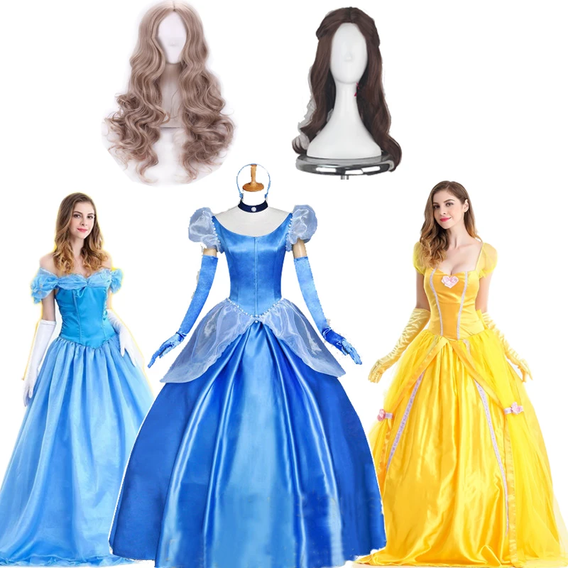 aceleración Email Adelaida Fortunehouse Disfraz De Princesa Para Adulto De Cenicienta Cosplay Outfut  Azul De Cuento De Hadas Vestido De Bola Para Halloween Juguetes Y Juegos |  lagear.com.ar