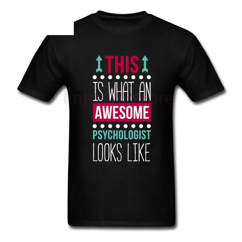 Awesome Psychologist Profession Psychology Male T Shirt Normal Loose t-shirt Men Short Sleeve Guys Latest Unique Clothes | Мужская