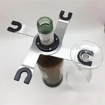 

72pcs/lot Stainless steel foldable wine bottle glass holder suitable for champagne bottle wholesale