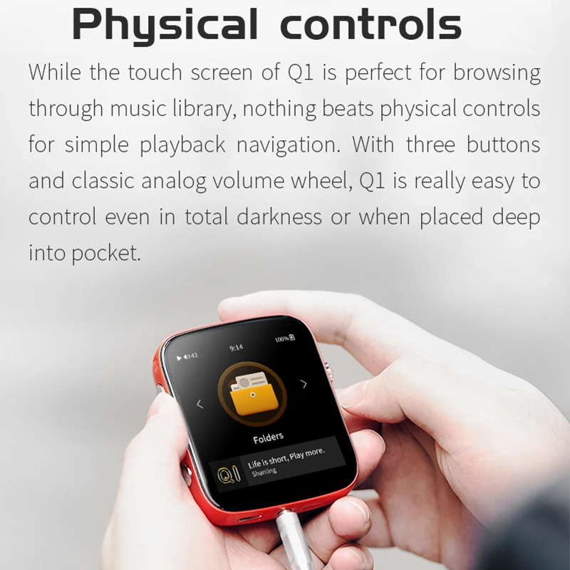 SHANLING Q1 ES9218P DAC AMP Portable Music Player MP3 Headphone Amplifier Two Way Bluetooth DSD128 PCM32bit 384kHz LDAC aptX