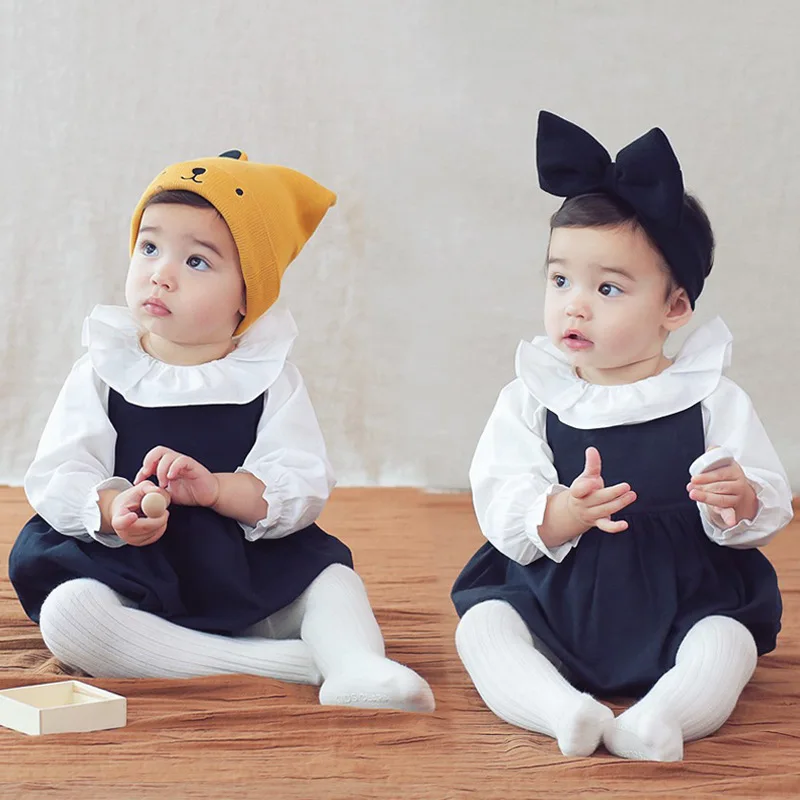 

2018 New Style Spring And Autumn Baby Solid Color Onesie Babies' Overalls 0-3-Year-Old Baby Big Pp Pants Crawling Clothes