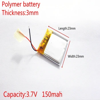 

Liter energy battery 302323 3.7V 150mah 302424 302525 Lithium polymer Battery with Protection Board For MP3 MP4 MP5 GPS