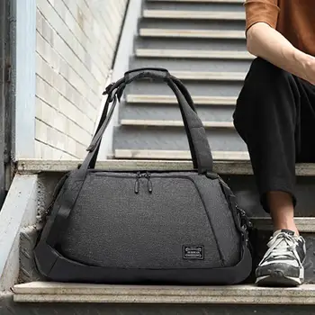 

Multifunctional Waterproof Men Travel Bag Anti-Theft Design Travel Duffle Large Capacity Black Handbag Sports Bags