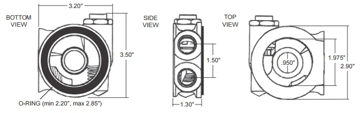 encaixe filtro de óleo sanduíche adaptador wx6743