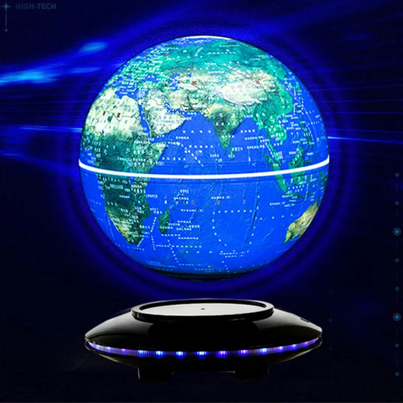 

LED Floating Globe 3D Night Light Magnetic Levitation World Map Kid Xmas Gift Office Foyer Study Bookcase Tellurion Decor Lamp
