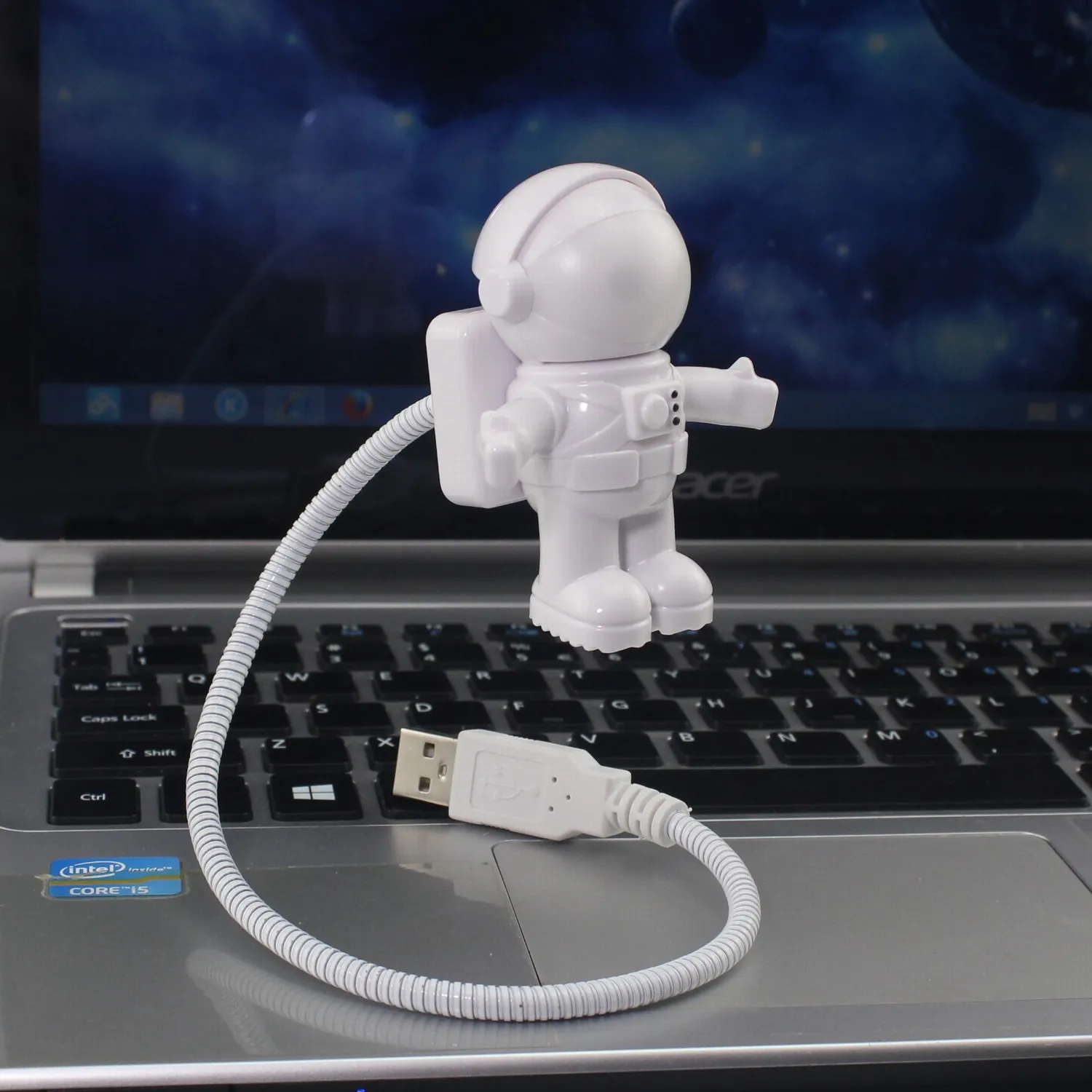 Мини USB ламповая лампа для чтения космонавт для компьютера, ноутбука, ПК, ноутбука, чистый светодиодный ночник, гибкий Регулируемый светильник