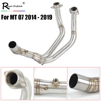 

For MT 07 2014 to 2017 2018 2019 FZ07 MT07 MT 07 Escape Slip-on Motorcycle Exhaust Muffler Front And Middle Link Pipe