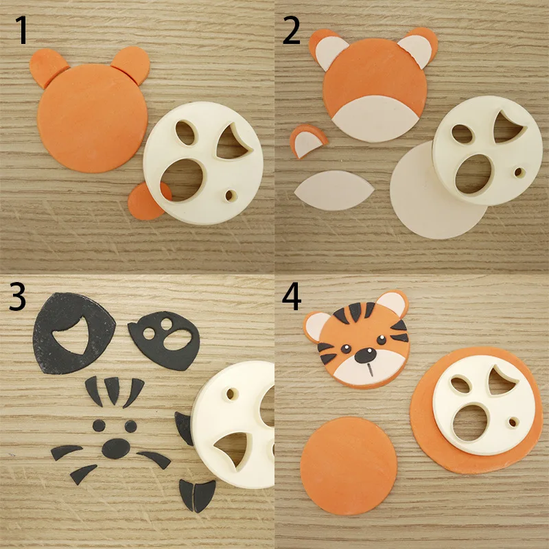 3D Animal Face Cookie Cutter Mold Diy Biscuit Embossing Mould Sugarcraft Dessert Baking Silicone Mold for Sop Cake Decorate Tool5