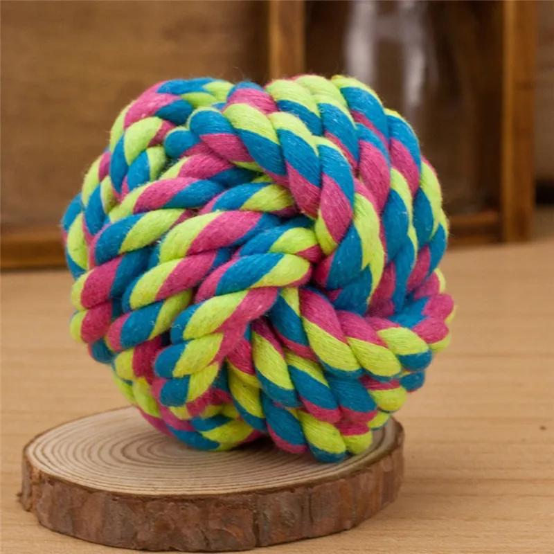 

New Arrival Dog Toys New Design Pets Rope Ball Toys Bite Ball Colorful Jouets Chien Training Toys Dropshipping