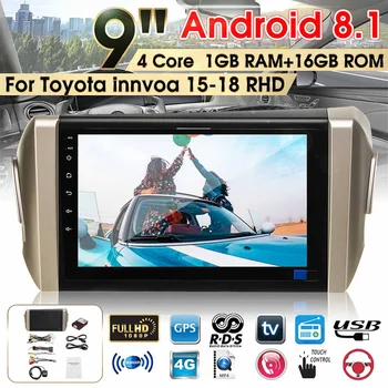 

1 din 9" Android 4 Core Car Multimedia Player Auto Radio Stereo DVD Player GPS FM for For Toyota Innvoa 2015 2016 2017 2018