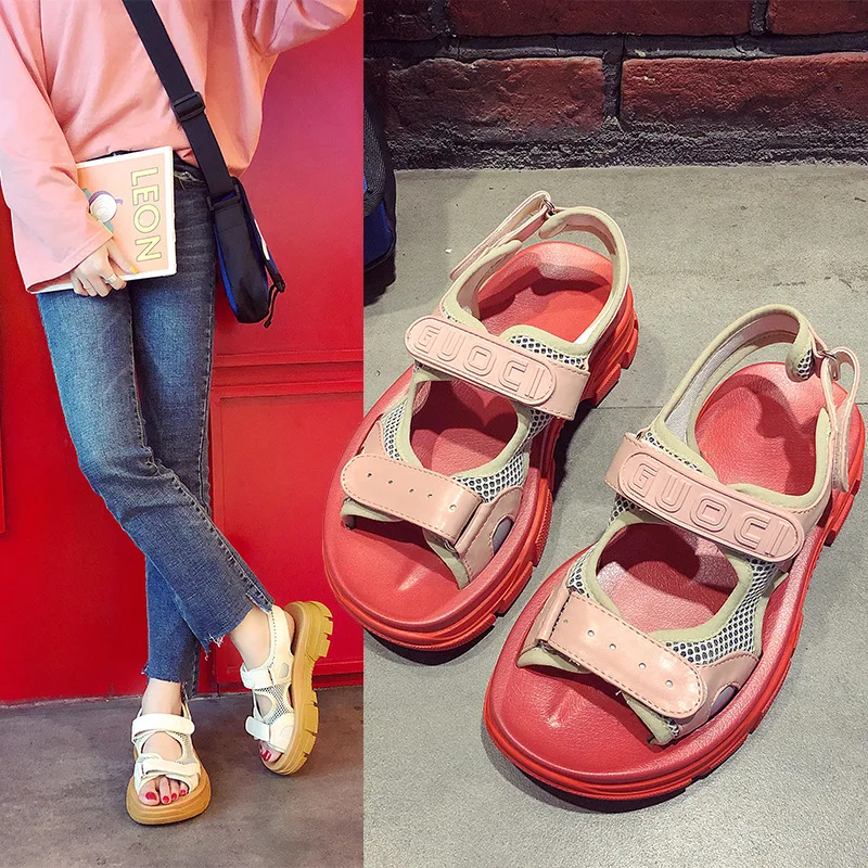 

2019 New Style Rome WOMEN'S Sandals Modern And Trendy/women Comfortable Versatile Elevator Shoes STUDENT'S Shoes Summer Beach WO