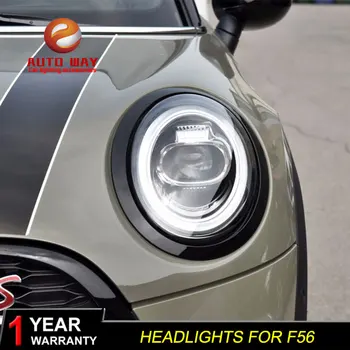 

Car Styling Case for Mini F56 2013-2018 cooper headlights For F56 ALL LED head lamp Angel eye led DRL front light Bi-led Lens
