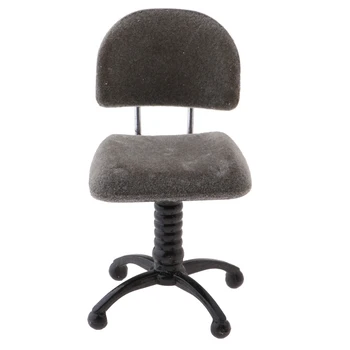 

1/12 Miniature Revolving Chair Chair Dollhouse Rooms Life Scene Decor
