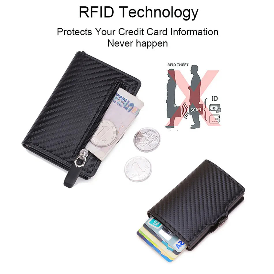 Rfid держатели для кредитных карт, защита для мужчин, углеродное волокно, минималистичный кошелек, мужской тонкий бизнес-держатель для банковской карты, Карманный чехол, сумка, Испания