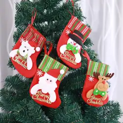 Рождественская собака кошка форма яблоко мешок дети конфеты чулки дома кулон украшения Рождество конфеты подарок сумка поставки