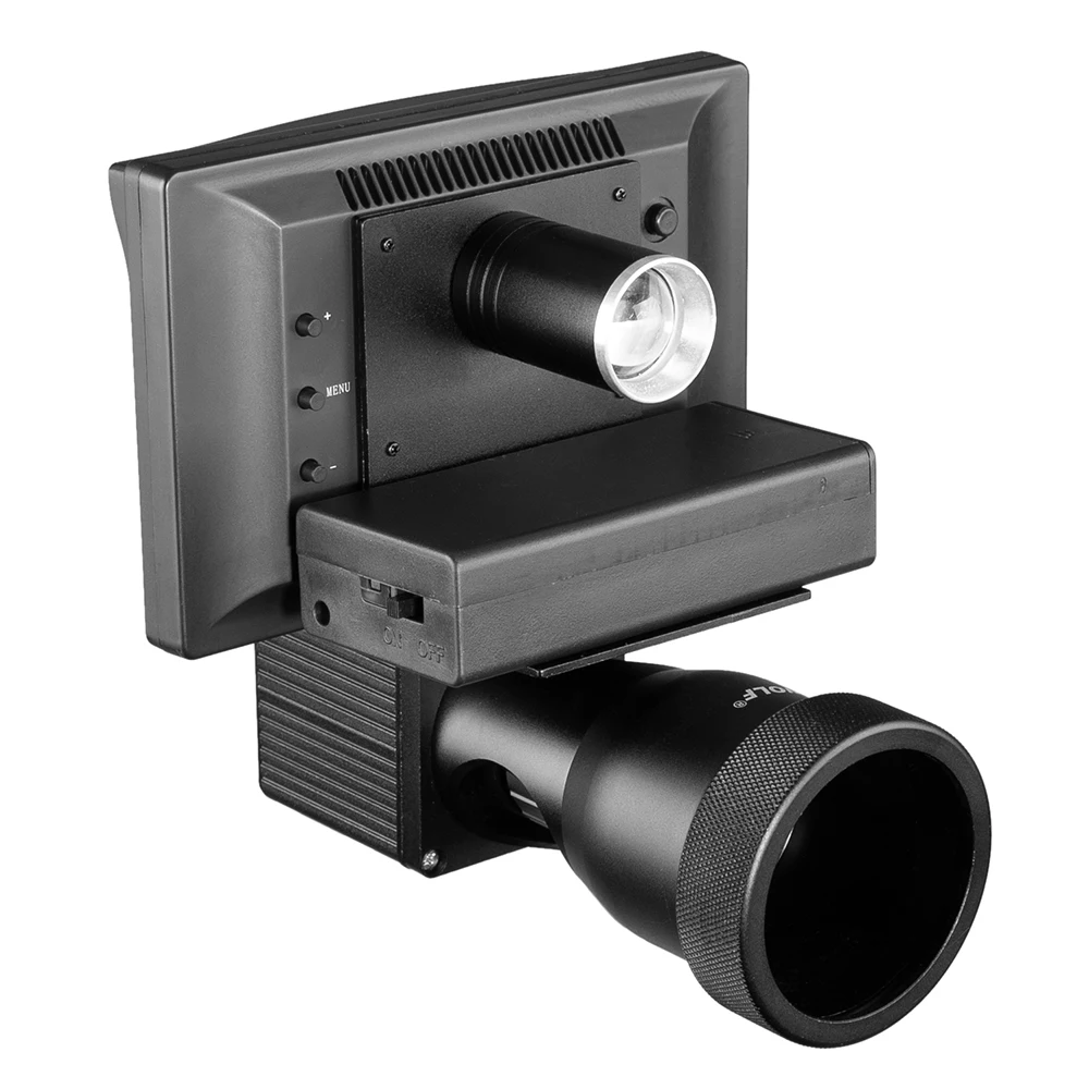 Fire Wolf &ndash; Vision nocturne &eacute;cran 5.0 pouces, siamois, cam&eacute;ras vid&eacute;o, illuminateur infrarouge, lunette de vis&eacute;e, chasse optique