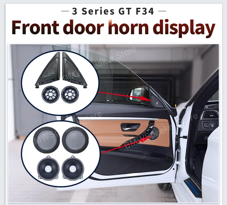 Car Tweeter Covers For Bmw F34 3gt 3 Series Speakers Audio Trumpet Head
