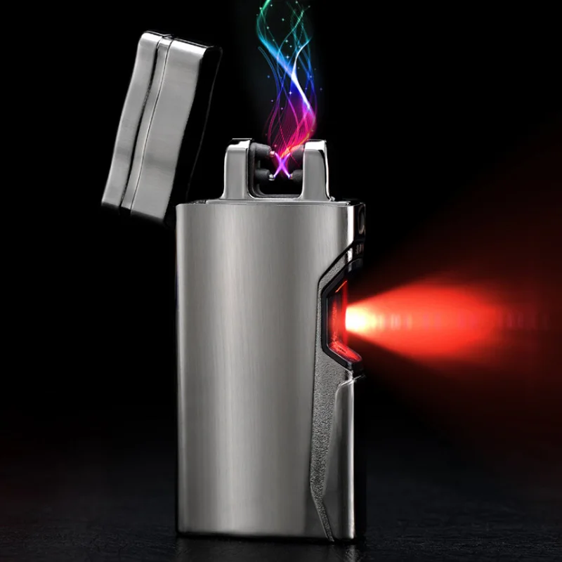 Плазменная перезаряжаемая USB Зажигалка, двойной дуговой переключатель, зажигалка, USB сигареты для курения, сигара, электронная зажигалка