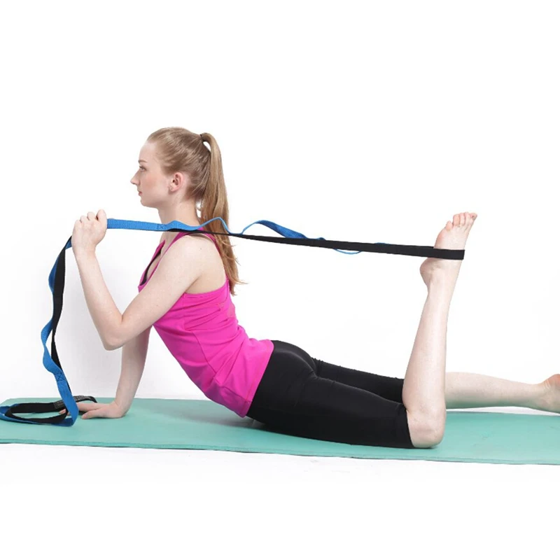 2m Elastic Resistance Stretch Yoga Bands Fitness Exercise Leg Workout Strap Belt