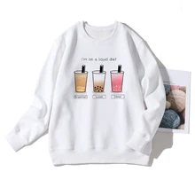 Aliexpress - Milk Tea Printed Hoodies For Girls Japanese Korean Street Fashion Pullover Long Sleeve Winter Women Clothes Harajuku Sweatshirts