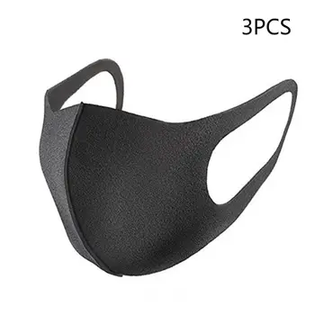 

3Pc Sponge Mouth Mask Washable Dustproof Reusable Face Mask Adult Ki Sturdy sewing breath hard