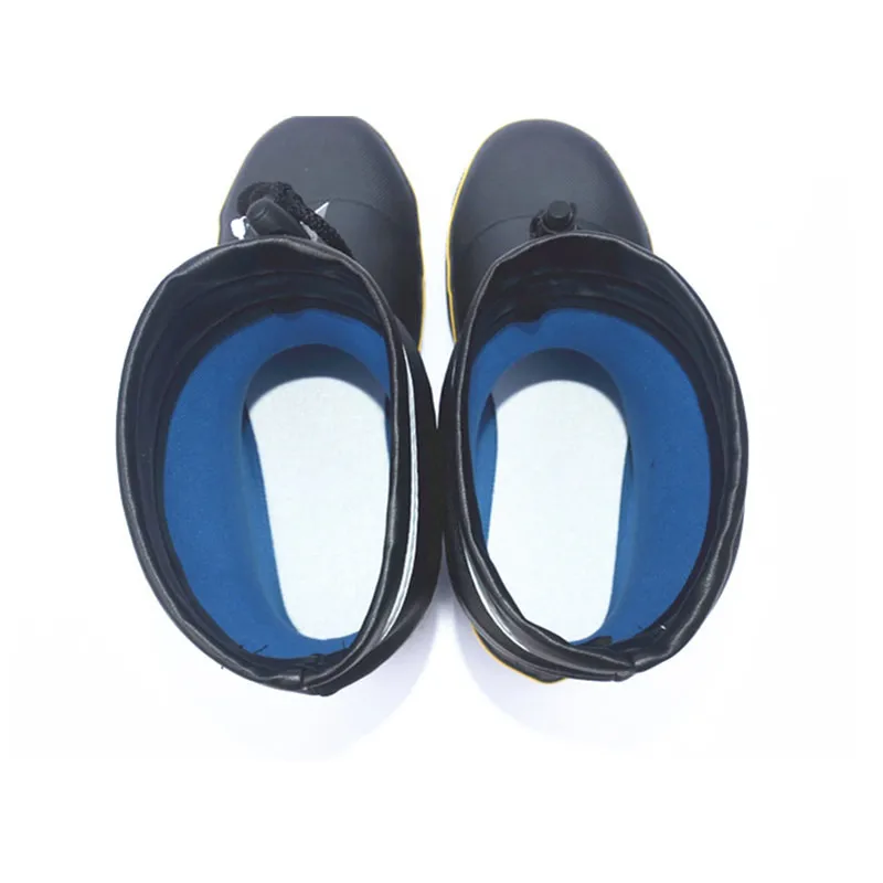 Черные резиновые защитные рыбацкие ботинки мужские резиновые сапоги со стальным носком на стальной подошве Нескользящие резиновые сапоги и противоскользящие галоши 36-46