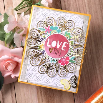 

DiyArts Sun Flower Round Frame Metal Cutting Die Template Craft Die Scrapbook Album Embossing Manual Die Cutting Template