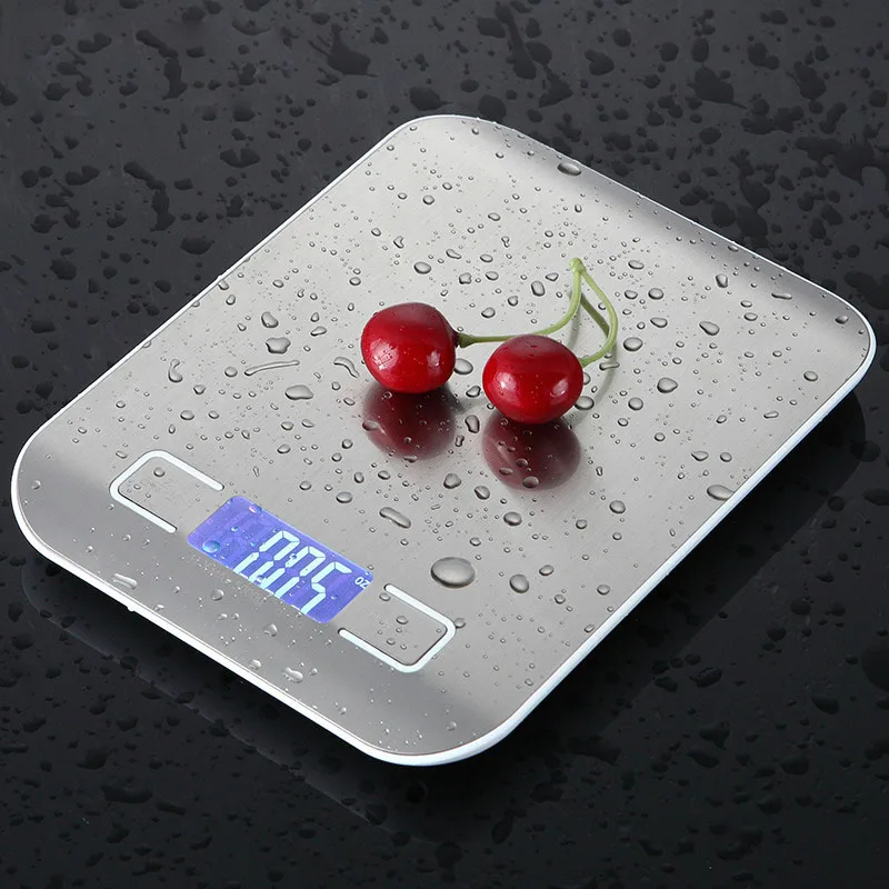 5Kg Kitchen Scale Electronic Digital Food Scale Stainless Steel Weighing 11 LB 