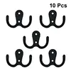 10pcs Coat Hooks Wall-Mounted 2 Hole Towel Hanger For Coats Hats Clothing Home Storage Hooks Wall Hook Towel Hanger for Hardware ► Photo 1/6