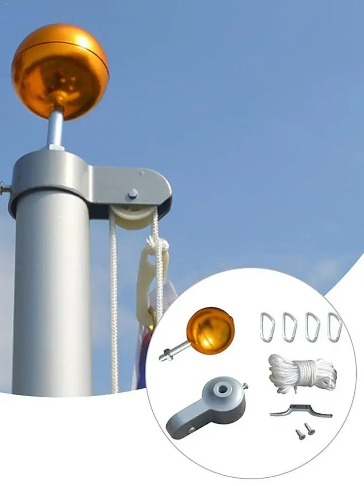 Flagpole Repair Parts Easy Install Metal Accessories For Flagpole Accessories flag pole attachments