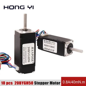 

10pcs Nema8 Stepper motor 20*50mm 0.8A 1.8 degree High Torque mini motor 20BYGH50 3D printer accessories