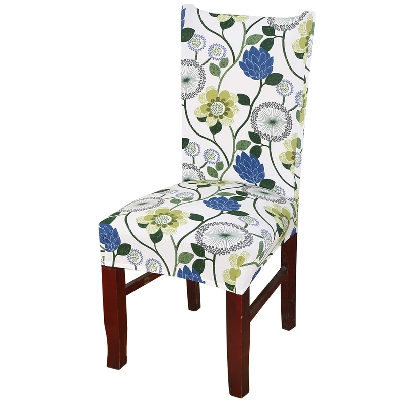 Pastoral green Съемный эластичный стрейч Slipcovers короткий стул для столовой Декор(Высота спинки: 45~ 60 см, длина сиденья: 45~ 55 см, сиденье Wid - Цвет: Pastoral green