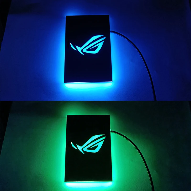 RGB 2.5 hard drive bracket dust cover chassis luminous decoration 5V phantom hard drive light board ROG faith light board pc case pc chassis