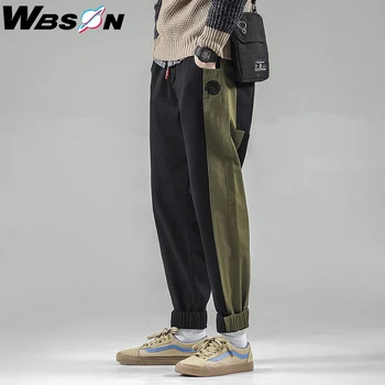 

Wbson Jeans Mens Joggers Patchwork Casual Denim Pants Male Men's Casual Personality Denim Trousers Harem Pencil Pants SYG6605