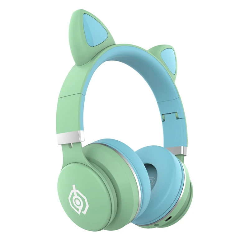 Bluetooth 5 0 Cat Ear Headphones LED Light Up Noise Cancelling Adults Kids Girl Headset Support TF Card