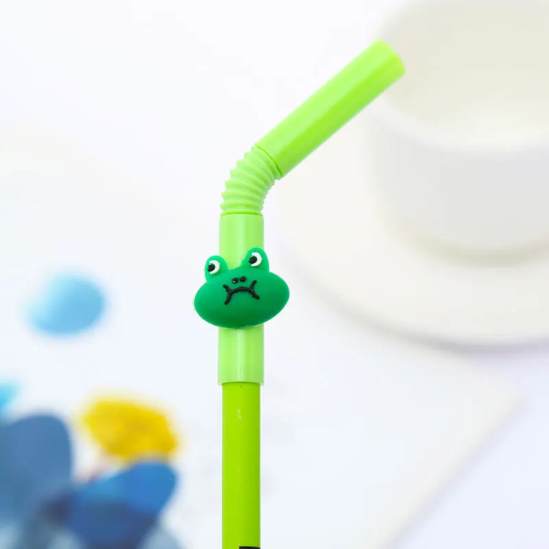 frog 1pc Креативная гелевая ручка с котом и кроликом из мультфильма для письма, канцелярские принадлежности для магазина, Kawaii, школьные, офисные, стационарные, 0,5 мм - Цвет: frog 1pc