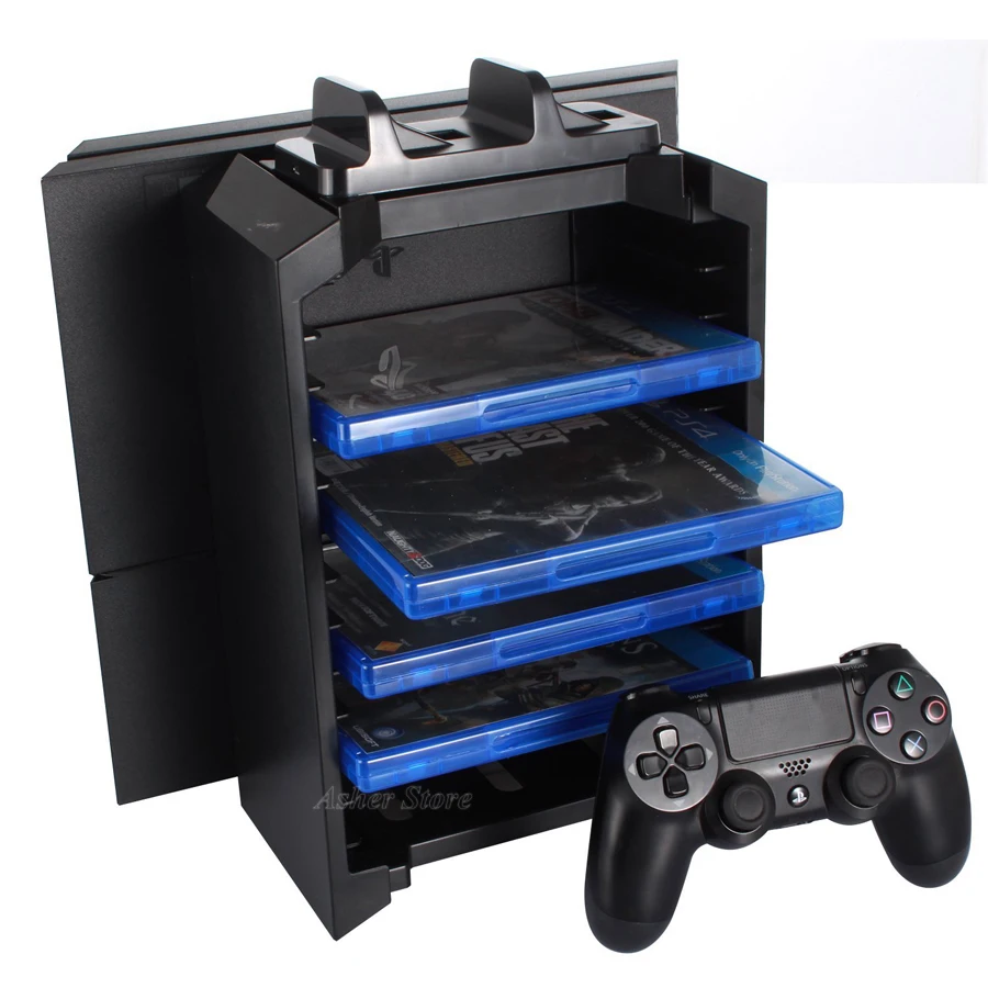 PS4/Pro/тонкая консоль вертикальная подставка держатель диска Башня 2 контроллер зарядное устройство зарядная док-станция для игровой станции 4 PS 4 Slim PRO